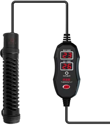 Amazon | QOSEREN 水槽 ヒーター サーモスタット ヒーター一体型 水中